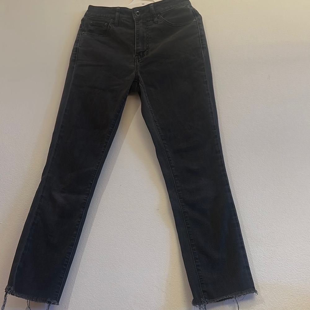 Raleigh Runway Black Cropped Ankle Jeans - Preloved